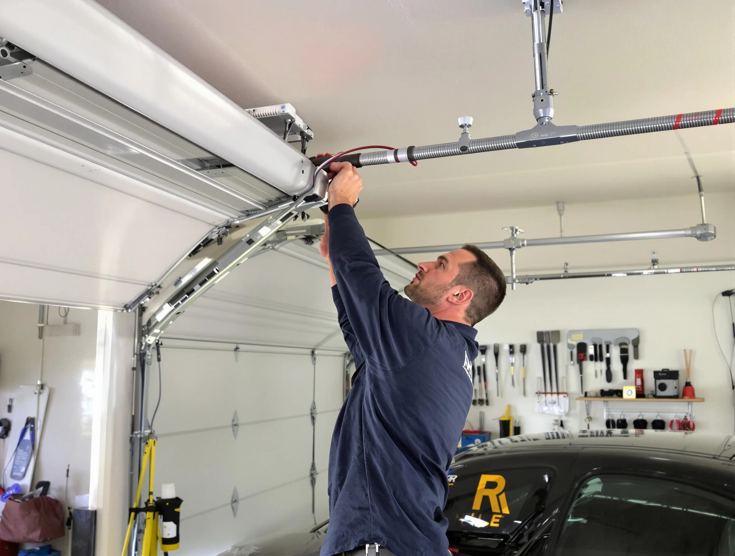 Fort Lupton Garage Door Repair technician performing garage door cable repair in Fort Lupton