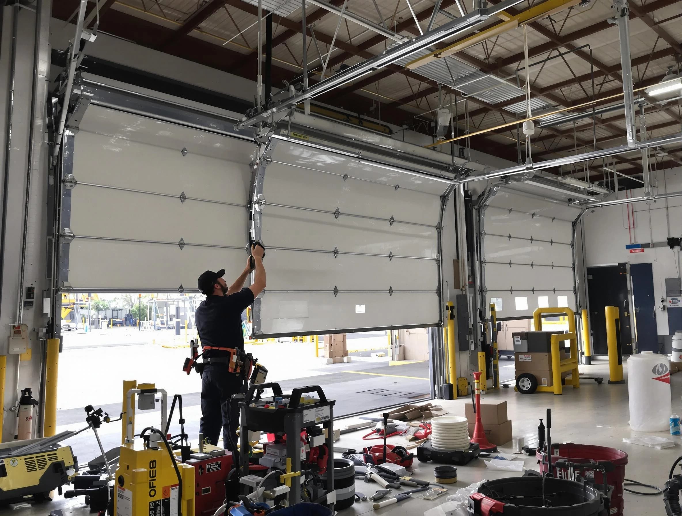 Fort Lupton Garage Door Repair technician performing commercial garage door repair in Fort Lupton