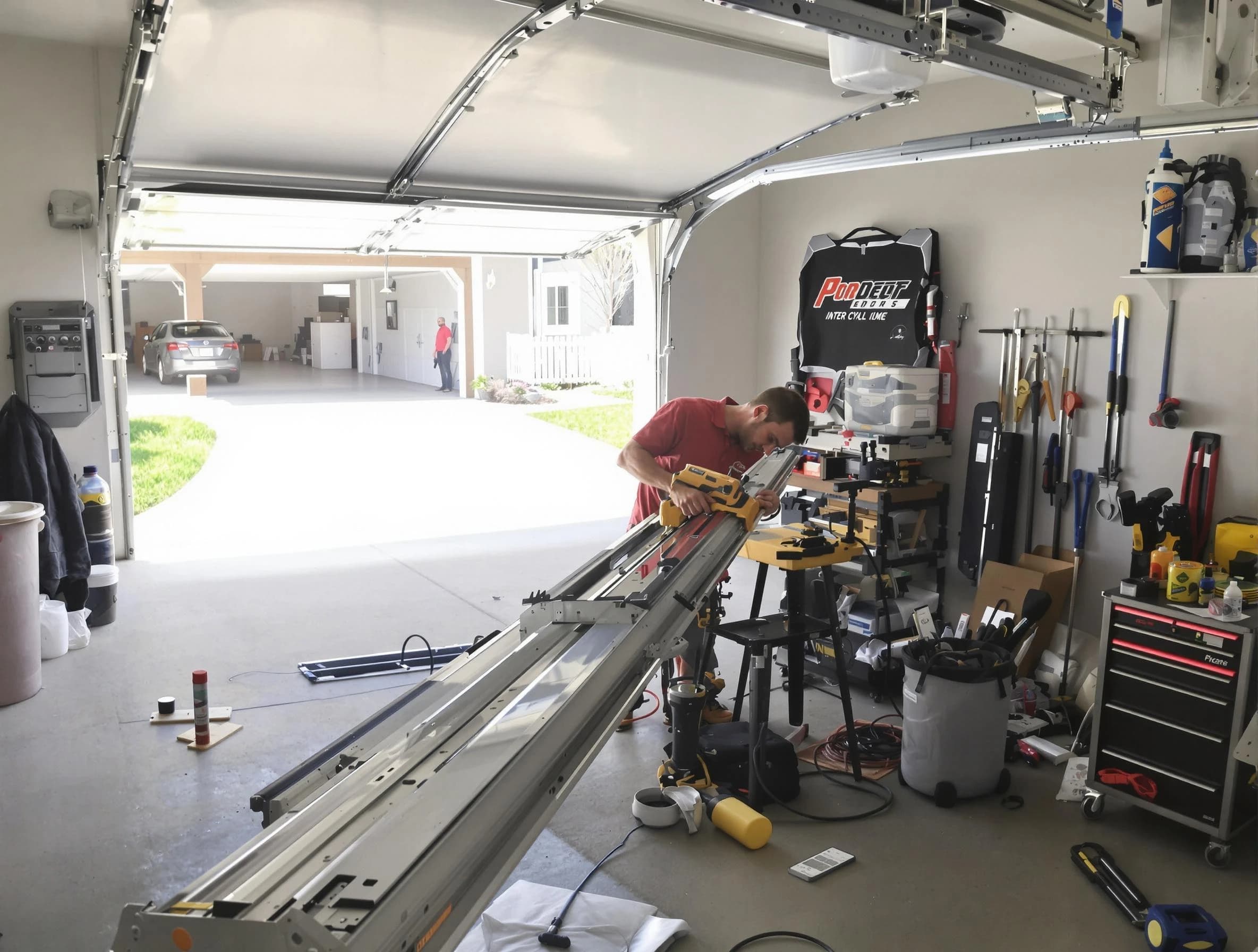 Fort Lupton Garage Door Repair expert performing track repair in Fort Lupton