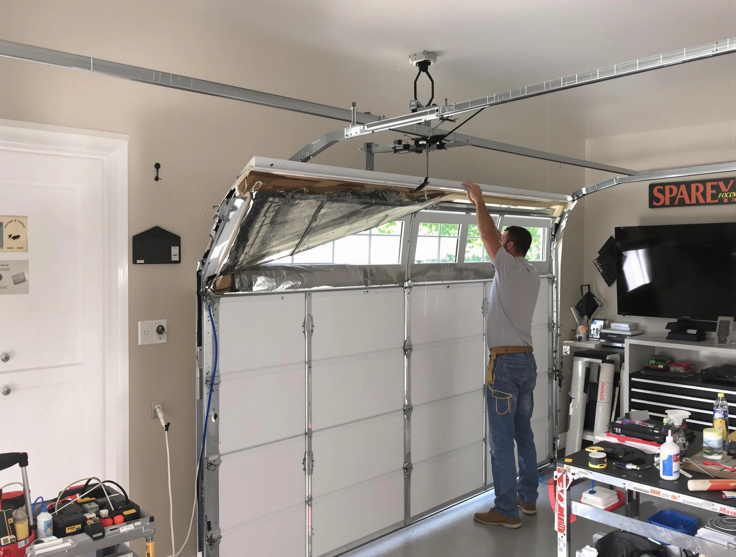 Garage door section replacement by Fort Lupton Garage Door Repair in Fort Lupton
